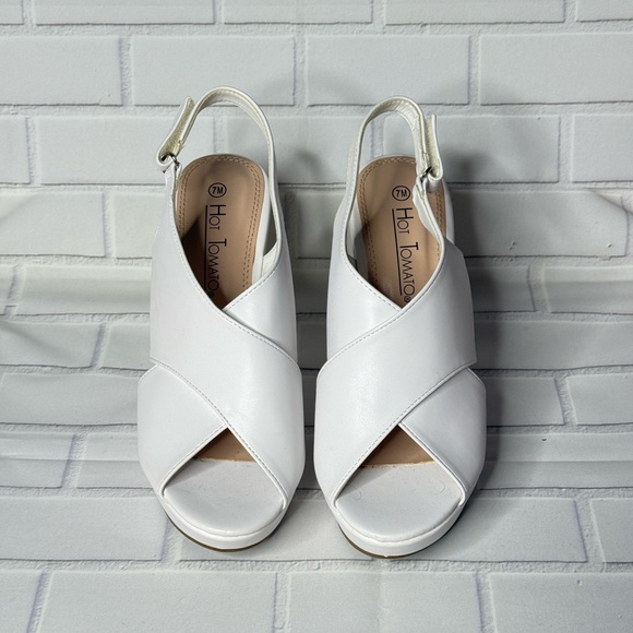 Hot Tomato Shoes - Hot Tomato White Women's Sandals